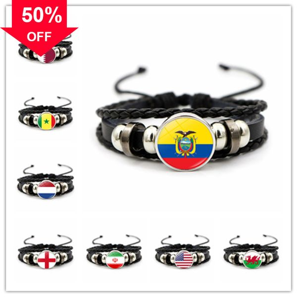 designer bracelets latest world cup 2022 qatar leather women's 32 football team flag handwear, Black
designer bracelets latest world cup 2022 qatar leather women's 32 football team flag handwear, Black