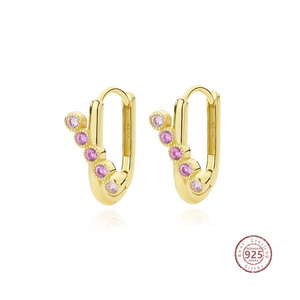 charm 925 sterling silver geometric u shape hoop earrings for women fashion elegant pink zircon ear buckle wedding jewelry accessories 22092, Golden
charm 925 sterling silver geometric u shape hoop earrings for women fashion elegant pink zircon ear buckle wedding jewelry accessories 22092, Golden