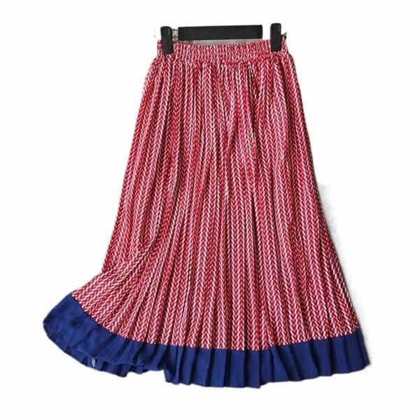 skirts spring summer plaid elegant herringbone printed contrast color patchwork pleated mid calf long red h2jv#, Black
skirts spring summer plaid elegant herringbone printed contrast color patchwork pleated mid calf long red h2jv#, Black
