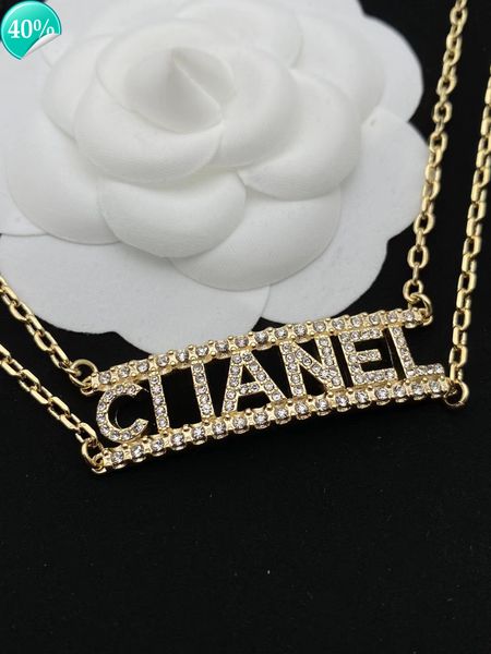 high-end fashion design women's necklace 2022 early spring new style small fragrance double hollow rhinestone letter neck chain xiangji, Silver
high-end fashion design women's necklace 2022 early spring new style small fragrance double hollow rhinestone letter neck chain xiangji, Silver