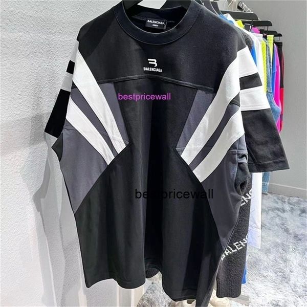 balencaigass mens tshirts high version 22 summer short sleeve new paris sports tricolor stitched tshirt for men and women loose large heav, White;black
balencaigass mens tshirts high version 22 summer short sleeve new paris sports tricolor stitched tshirt for men and women loose large heav, White;black