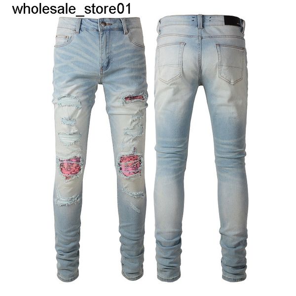 men's jeans amirs jeans men's cashew flower light colorful perforated patch beggar pants, Blue
men's jeans amirs jeans men's cashew flower light colorful perforated patch beggar pants, Blue