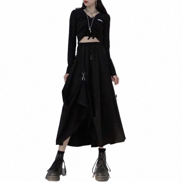 skirts dark style women girl high waist hanging buckle summer autumn street long skirt z1lq#, Black
skirts dark style women girl high waist hanging buckle summer autumn street long skirt z1lq#, Black