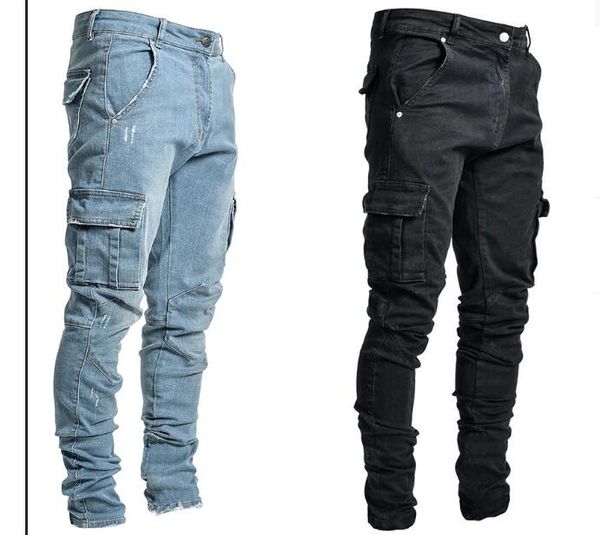 jeans male pants casual cotton denim trousers multi pocket cargo men fashion style pencil side pockets, Black;green
jeans male pants casual cotton denim trousers multi pocket cargo men fashion style pencil side pockets, Black;green