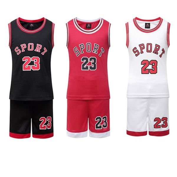 kids basketball jersey sets uniforms kits child boys girls sports clothing print number 23 youth training jerseys shorts sets2535 
kids basketball jersey sets uniforms kits child boys girls sports clothing print number 23 youth training jerseys shorts sets2535