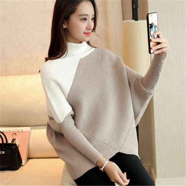 women's sweaters 2016 autumn winter new women turtleneck batwing sleeve pullover thickening loose fashion sweater women q1825 j220915, White;black
women's sweaters 2016 autumn winter new women turtleneck batwing sleeve pullover thickening loose fashion sweater women q1825 j220915, White;black