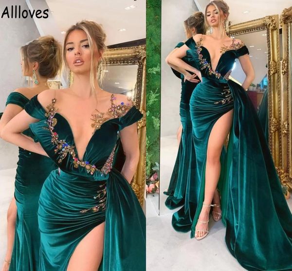 velvet arabic aso ebi prom dresses mermaid long peplum sparkly crystals beaded off shoulder evening reception gowns split plus size vestidos, Black
velvet arabic aso ebi prom dresses mermaid long peplum sparkly crystals beaded off shoulder evening reception gowns split plus size vestidos, Black