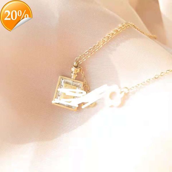 high-end fashion design women's necklace fragrance no color perfume bottle ins titanium steel chain bone sweet character all match litt, Silver
high-end fashion design women's necklace fragrance no color perfume bottle ins titanium steel chain bone sweet character all match litt, Silver