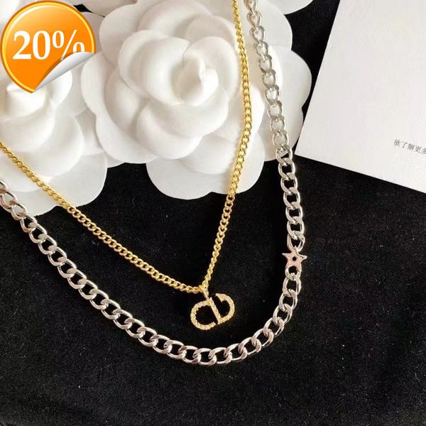 high-end fashion design women's necklace d family di family's new net red double-layer two-color gold and silver letter cd diamond
high-end fashion design women's necklace d family di family's new net red double-layer two-color gold and silver letter cd diamond