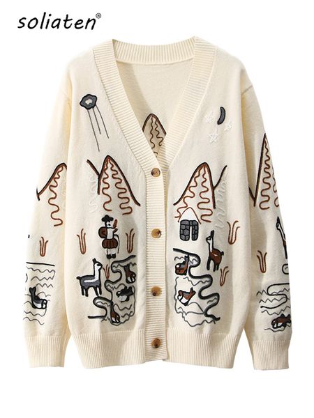 women s knits tees spring fashion embroidery v neck oversized cardigan long sleeve single breasted button knitted sweater c 092 220919, White
women s knits tees spring fashion embroidery v neck oversized cardigan long sleeve single breasted button knitted sweater c 092 220919, White