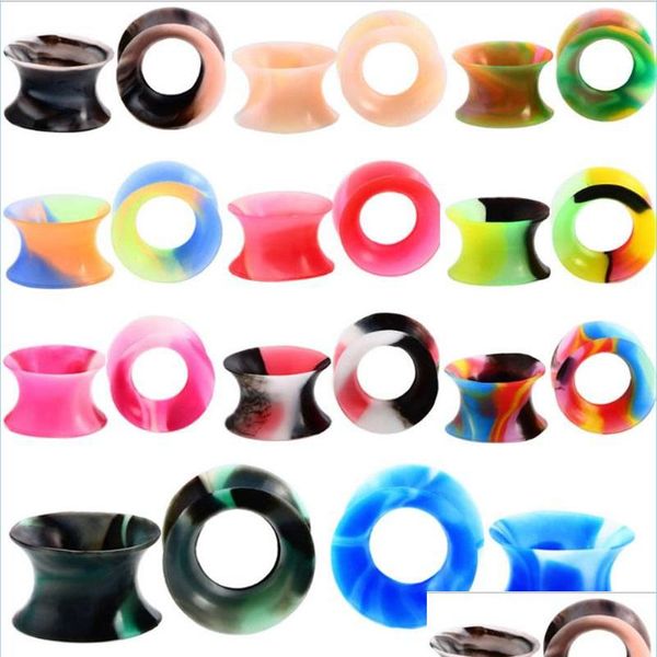 plugs tunnels tunnels body jewelry sile flexible thin double flared flesh tunnel plugs gauge expander stretcher earlets earrings ear dhjo5, Silver 
plugs tunnels tunnels body jewelry sile flexible thin double flared flesh tunnel plugs gauge expander stretcher earlets earrings ear dhjo5, Silver