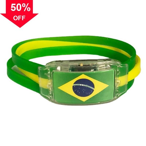 designer bracelets latest world cup luminous national flag fan support luminous night run led wrist, Black
designer bracelets latest world cup luminous national flag fan support luminous night run led wrist, Black