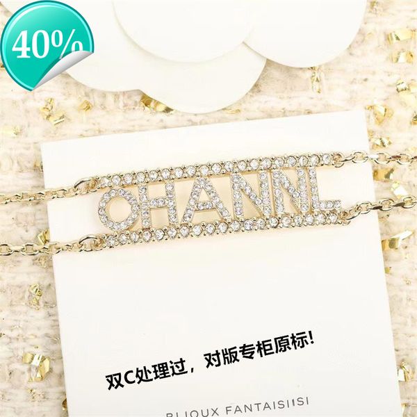 high-end fashion design women's necklace 22 year xiangjia new double layer diamond setting style link chain c letter bracelet, Silver
high-end fashion design women's necklace 22 year xiangjia new double layer diamond setting style link chain c letter bracelet, Silver