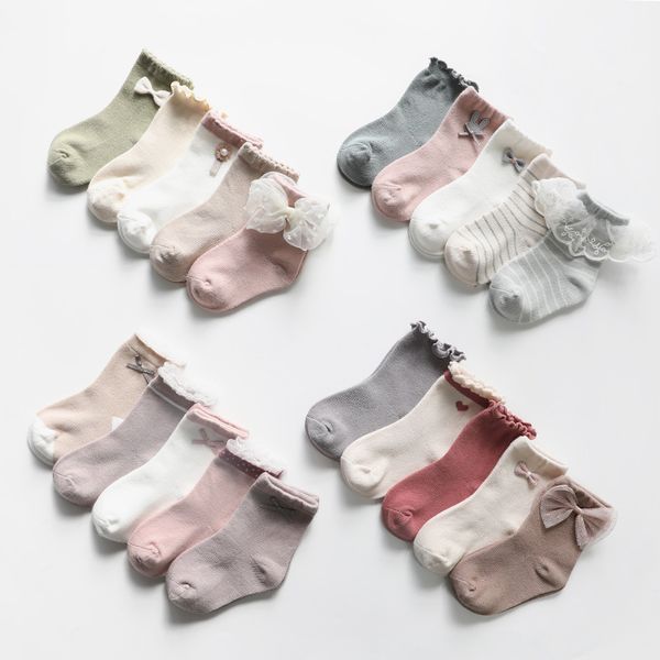 socks 5 pairs spring and autumn children's bow lace accessories girls middle tube children 220919, Pink;yellow
socks 5 pairs spring and autumn children's bow lace accessories girls middle tube children 220919, Pink;yellow