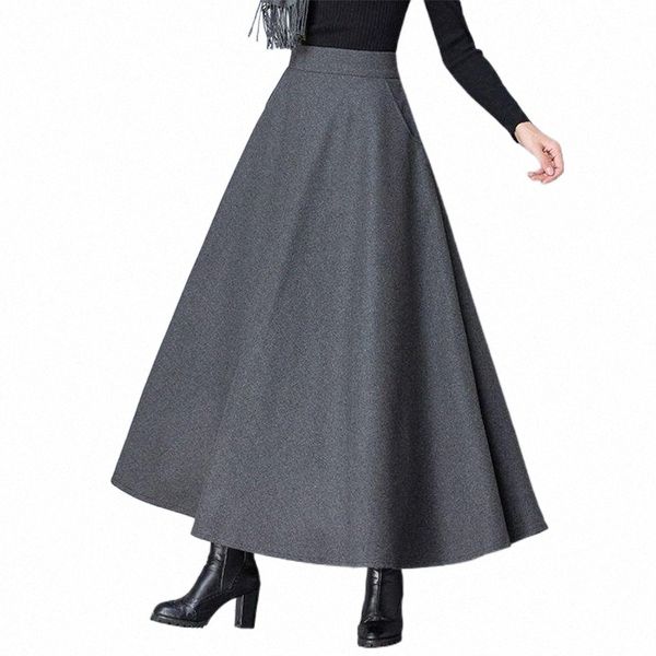 skirts fashion high waist basic wool female casual thick warm elastic a-line maxi winter women long woolen skirt z17e#, Black
skirts fashion high waist basic wool female casual thick warm elastic a-line maxi winter women long woolen skirt z17e#, Black