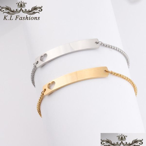 link chain trendy love heart stainless steel bracelet can custom by yourself gold sier charm bracelets blank bar for women yydhhome dhld6, Black
link chain trendy love heart stainless steel bracelet can custom by yourself gold sier charm bracelets blank bar for women yydhhome dhld6, Black