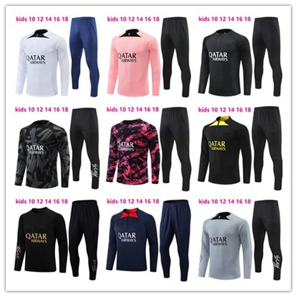 kids kits 2022 survetement mbappe soccer training suit sergio ramos 22/23 maillot de football paris jogging long sleeves tracksuits soccer s, Black
kids kits 2022 survetement mbappe soccer training suit sergio ramos 22/23 maillot de football paris jogging long sleeves tracksuits soccer s, Black