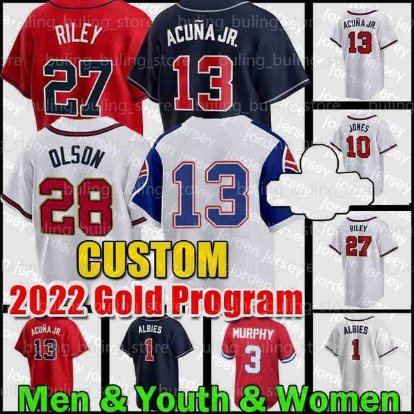 new college 2022 baseball wears 13 ronald acuna jr. baseball jersey 27 austin riley braves adam duvall matt olson chipper jones eddie rosari, Black
new college 2022 baseball wears 13 ronald acuna jr. baseball jersey 27 austin riley braves adam duvall matt olson chipper jones eddie rosari, Black