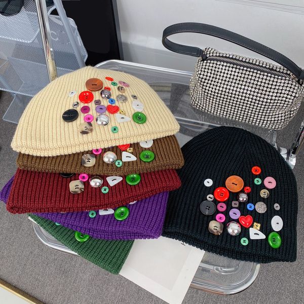 fashion brand designer knitted hats women's autumn and winter warm wool fleece candy color inlaid agate hat, Blue;gray
fashion brand designer knitted hats women's autumn and winter warm wool fleece candy color inlaid agate hat, Blue;gray