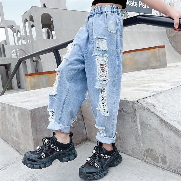 jeans style fashion ripped jeans for girls denim trousers 414 years old children korean teenage loose pencil pants summer clothes 220919, Blue
jeans style fashion ripped jeans for girls denim trousers 414 years old children korean teenage loose pencil pants summer clothes 220919, Blue
