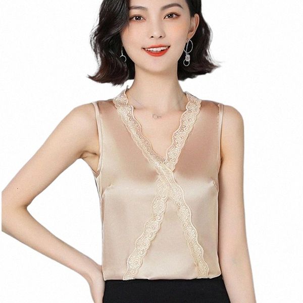 women's tanks & camis korean silk women woman v-neck vest ladies satin tees summer sleeveless lace halter plus size w96k#, White
women's tanks & camis korean silk women woman v-neck vest ladies satin tees summer sleeveless lace halter plus size w96k#, White