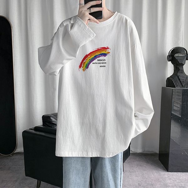 men s t shirts rainbow printing men harajuku t shirts mens long sleeve oversized tshirts male korean fashions cotton plus size 5xl 220919, White;black
men s t shirts rainbow printing men harajuku t shirts mens long sleeve oversized tshirts male korean fashions cotton plus size 5xl 220919, White;black