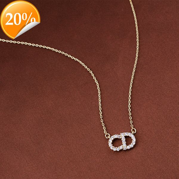 high-end fashion design women's necklace new d home cd letter full diamond simple temperament jewelry clavicle, Silver
high-end fashion design women's necklace new d home cd letter full diamond simple temperament jewelry clavicle, Silver