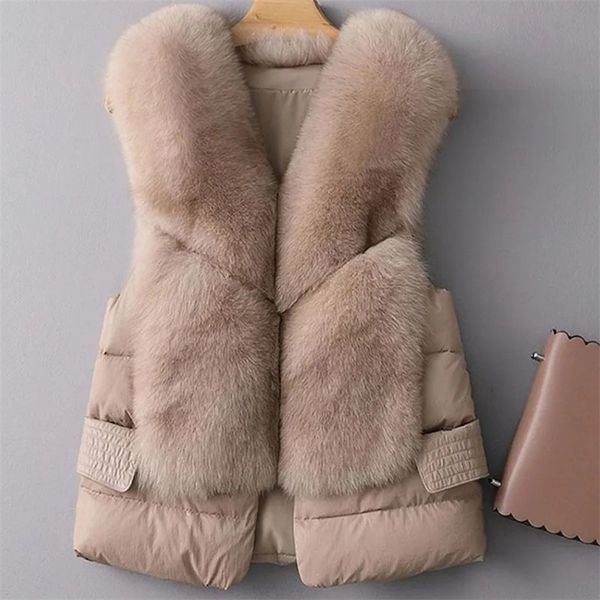 womens fur faux autumn winter vest jacket short down cotton splicing fur female sleeveless jackets outerwea 220920, Black
womens fur faux autumn winter vest jacket short down cotton splicing fur female sleeveless jackets outerwea 220920, Black