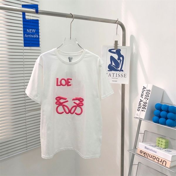2023 new clothing winter high version loe embroidery letters phosphor short sleeve t-shirt women loose round neck men and women's same, White
2023 new clothing winter high version loe embroidery letters phosphor short sleeve t-shirt women loose round neck men and women's same, White
