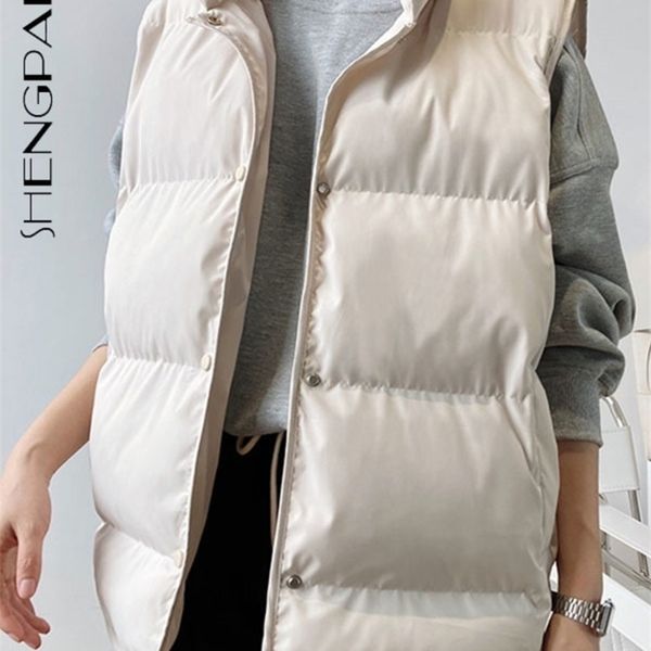 women's vests shengpalae fashion contton vest autumn stand collar single breasted sleeveless loose solid color waistcoat 220919, Black;white
women's vests shengpalae fashion contton vest autumn stand collar single breasted sleeveless loose solid color waistcoat 220919, Black;white