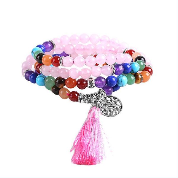 beaded strands meditation mti-layer long strands bracelets 7 chakra yoga natural round amethyst mala beads tassel jewelry drop deliv dhtqu, Black
beaded strands meditation mti-layer long strands bracelets 7 chakra yoga natural round amethyst mala beads tassel jewelry drop deliv dhtqu, Black