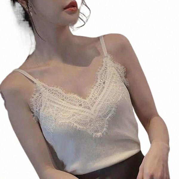 women's tanks & camis lace suspenders feminine fashion stretch patchwork knit v-neck solid color f2bh#, White
women's tanks & camis lace suspenders feminine fashion stretch patchwork knit v-neck solid color f2bh#, White
