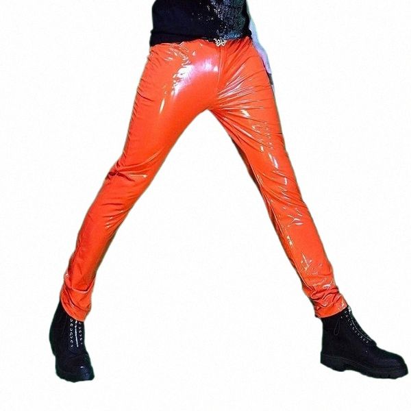 men's pants leather nightclub costumes anti-bright pu original 2022 spring and summer mirror tight stretch patent v5qk#, Black
men's pants leather nightclub costumes anti-bright pu original 2022 spring and summer mirror tight stretch patent v5qk#, Black