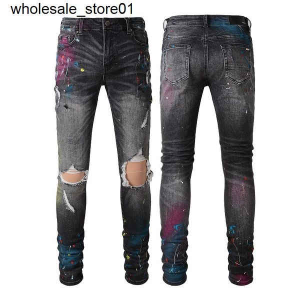 men's jeans designer amirs knee white broken hole graffiti jeans motorcycle pants broken hole streetwear jeans men's, Blue
men's jeans designer amirs knee white broken hole graffiti jeans motorcycle pants broken hole streetwear jeans men's, Blue