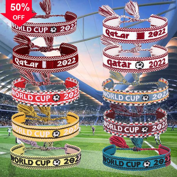 designer bracelets latest world cup the new personalized 2022 fan braid bracelet embroidered alphabet pattern hand rope team cheer cheerlead, Black
designer bracelets latest world cup the new personalized 2022 fan braid bracelet embroidered alphabet pattern hand rope team cheer cheerlead, Black