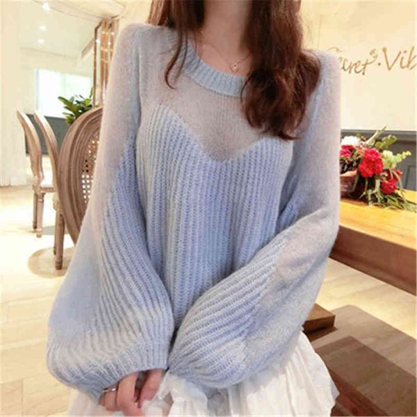 women's sweaters autumn and winter new soft sweater soft feel full of lazy wind loose thin lantern sleeve sweater women pz3186 j220915, White;black
women's sweaters autumn and winter new soft sweater soft feel full of lazy wind loose thin lantern sleeve sweater women pz3186 j220915, White;black