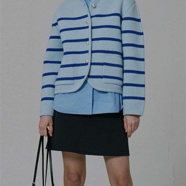 womens knits tees autumn and winter round neck colorblock striped knitted double pockets women casual sweater cardigan coat 220920, White
womens knits tees autumn and winter round neck colorblock striped knitted double pockets women casual sweater cardigan coat 220920, White