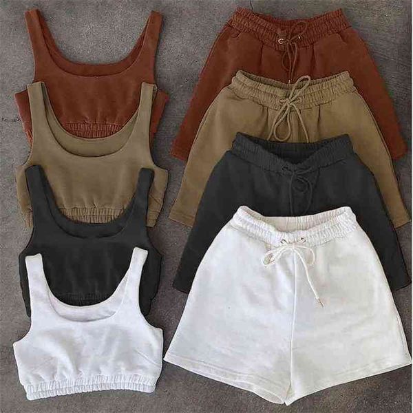 women's two piece pants casual solid sportswear two piece set crop and drawstring shorts matching set summer athleisure outfits t220919, White
women's two piece pants casual solid sportswear two piece set crop and drawstring shorts matching set summer athleisure outfits t220919, White