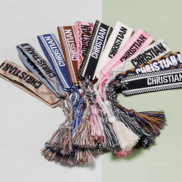 d home cotton thread embroidery wrist band tassel woven bracelet women's bohemian letter, Black
d home cotton thread embroidery wrist band tassel woven bracelet women's bohemian letter, Black