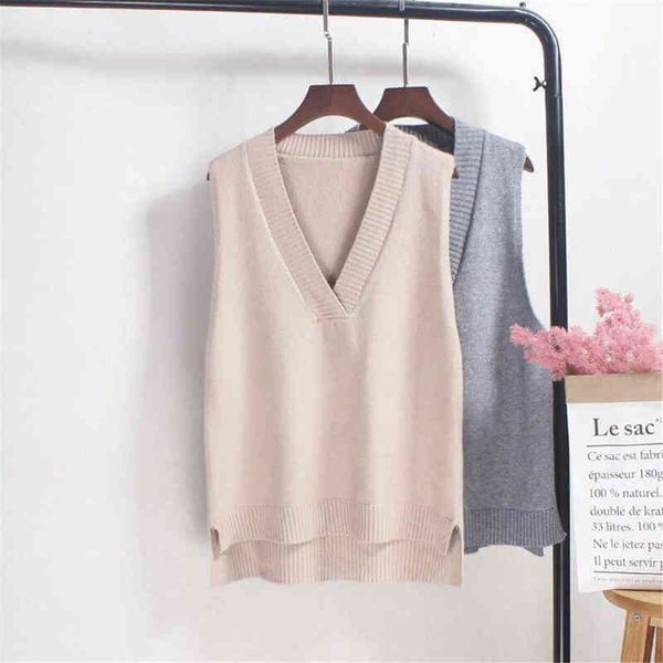 women's sweaters fashion korean woman sweaters knitted vest women sweater autumn winter loose sleeveless knitwear femme winter sweaters, White;black
women's sweaters fashion korean woman sweaters knitted vest women sweater autumn winter loose sleeveless knitwear femme winter sweaters, White;black