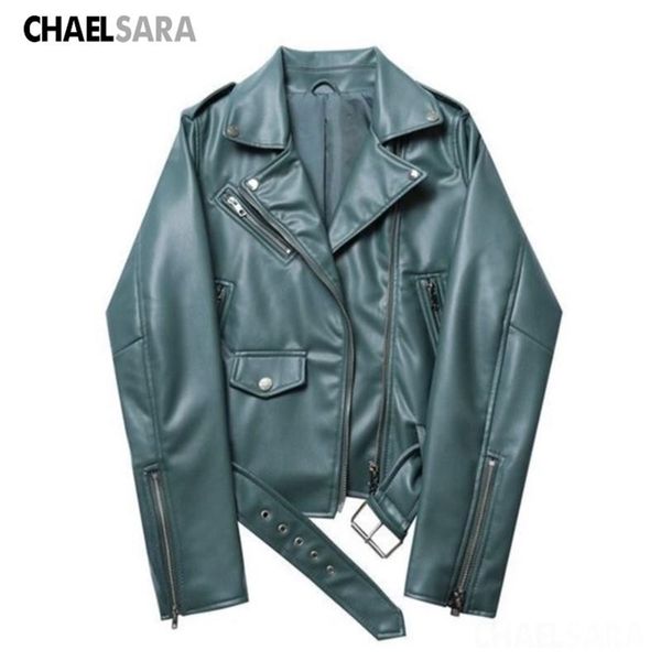 women's leather faux spring autumn pu jacket women purple zipper slim short biker jackets coat female outwear 220919, Black
women's leather faux spring autumn pu jacket women purple zipper slim short biker jackets coat female outwear 220919, Black