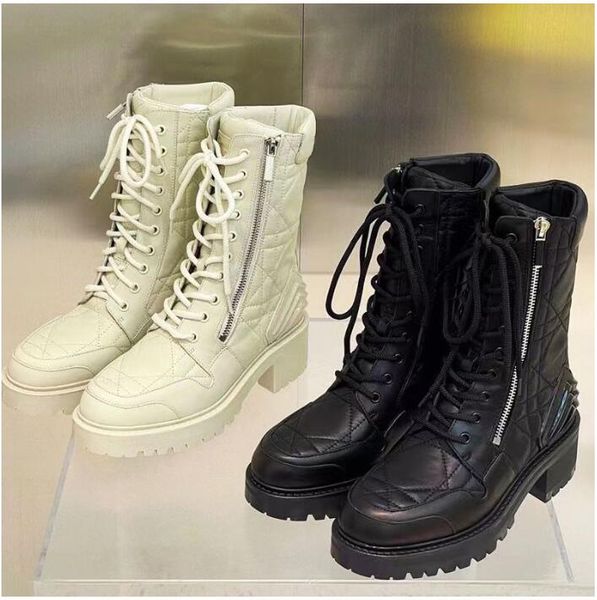 short boots martin boots thick bottom color matching lace up leather side zipper versatile medium tank 2022 new lingge, Black
short boots martin boots thick bottom color matching lace up leather side zipper versatile medium tank 2022 new lingge, Black