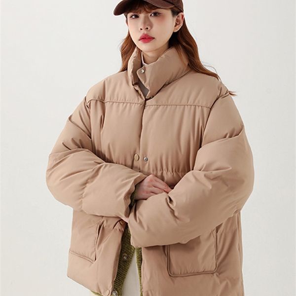 womens down parkas jacket women winter clothes coat khaki stand collar pocket outerwear parka thick warm puffer loose single breasted clothi, Black 
womens down parkas jacket women winter clothes coat khaki stand collar pocket outerwear parka thick warm puffer loose single breasted clothi, Black