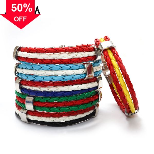 designer bracelets latest world cup spain germany france italy argentina national flag pu leather women men wristband bangl jewelry fans gif, Black
designer bracelets latest world cup spain germany france italy argentina national flag pu leather women men wristband bangl jewelry fans gif, Black