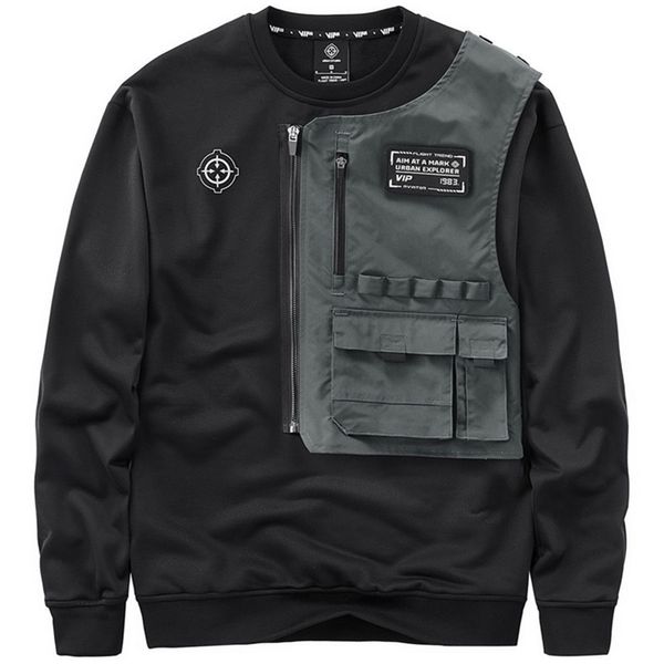 men's hoodies sweatshirts fashion techwear hi street mechanical tactical pullover personality cargo 220919, Black
men's hoodies sweatshirts fashion techwear hi street mechanical tactical pullover personality cargo 220919, Black
