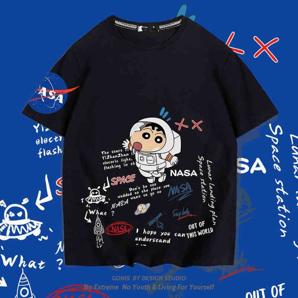 men's t-shirts co branded crayon small new fashion brand cotton short sleeved t-shirts for men and women summer cartoon teenager studen, White;black
men's t-shirts co branded crayon small new fashion brand cotton short sleeved t-shirts for men and women summer cartoon teenager studen, White;black