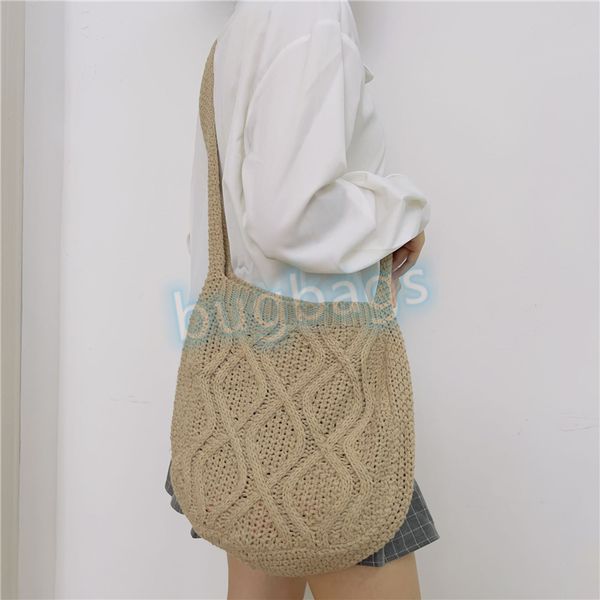 hbp knitted bags messenger bag solid color tote twist retro women's trend handbag