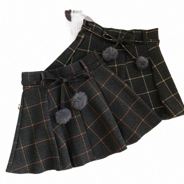 skirts harajuku vintag skirt winter sweet college style high waist woolen women hair ball tied plaid a-line mori girl d1yf#, Black
skirts harajuku vintag skirt winter sweet college style high waist woolen women hair ball tied plaid a-line mori girl d1yf#, Black