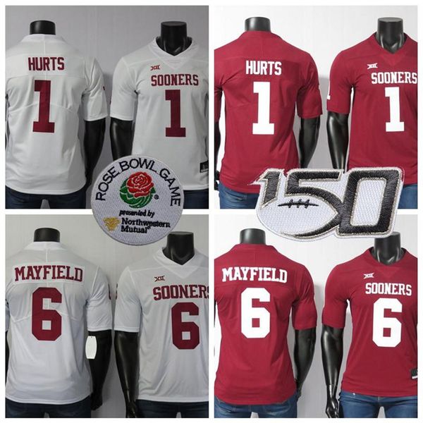 ncaa oklahoma sooners jerseys 6 baker mayfield jersey 1 jalen hurts 2019 new white red college football jersey stitched 150th223m, Black
ncaa oklahoma sooners jerseys 6 baker mayfield jersey 1 jalen hurts 2019 new white red college football jersey stitched 150th223m, Black