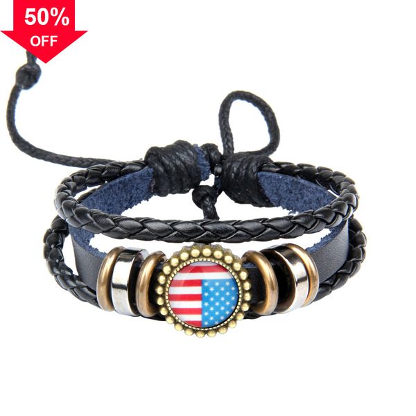 designer bracelets latest world cup european and american woven beads retro diy flag leather punk, Black
designer bracelets latest world cup european and american woven beads retro diy flag leather punk, Black